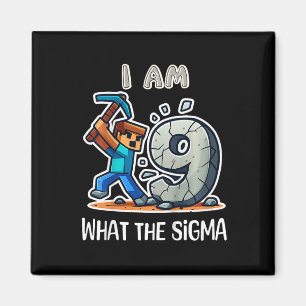 Kids Birthday Boys Shirt 9th Birthday Sigma Gaming Magnet