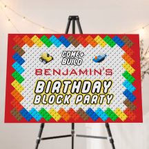 Kid's Birthday Brick Party Block Party Build Toys