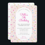 KIDS BIRTHDAY colourful girly sprinkles border pin Invitation<br><div class="desc">by kat massard >>> www.simplysweetPAPERIE.com <<< A trendy invitation design for a BIRTHDAY PARTY for a trendy teen TIP :: 1. To change/move graphics & fonts and add more text - hit the "customise it" button. - - - - - - - - - - - - - - -...</div>