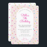 KIDS BIRTHDAY colourful girly sprinkles border pin Invitation<br><div class="desc">by kat massard >>> www.simplysweetPAPERIE.com <<< A trendy invitation design for a BIRTHDAY PARTY for a trendy teen TIP :: 1. To change/move graphics & fonts and add more text - hit the "customise it" button. - - - - - - - - - - - - - - -...</div>