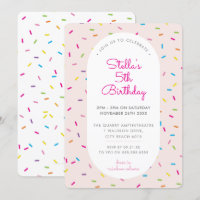 KIDS BIRTHDAY colourful girly sprinkles border pin