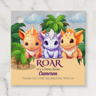Kid's Birthday Dinosaur Party a Dino Bash Any Age Favour Tags