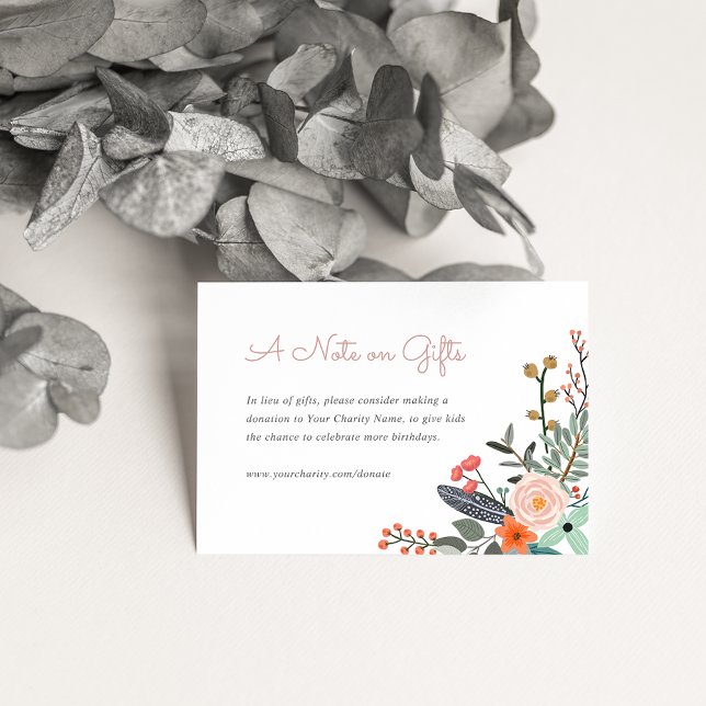 Kids Birthday Donation In Lieu of Gifts Enclosure Card (Creator Uploaded)