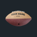Kids Birthday gift idea custom camel mini football American Football<br><div class="desc">Create your unique gender neutral kids Birthday camel beige mini football adding your own personalised name, year, slogan, message or any text. Customisable cute football gift game for girls, female football players, women, mum, sister, daughter, girlfriend, cheerleaders, teen, teenager, baby girl, players, teammates, fans. Choose your favourite team and use...</div>