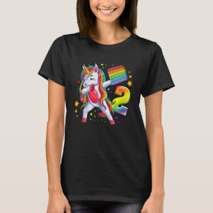 Kids Birthday Girl 2 years old, Unicorn, Number 2 T-Shirt