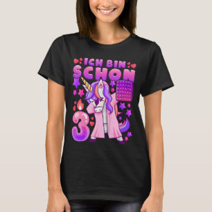 Kids Birthday girl 3 years old, Unicorn, Pop It, G T-Shirt