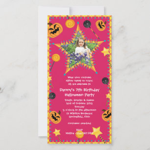 Kid's Birthday Halloween Costume Party Invitation