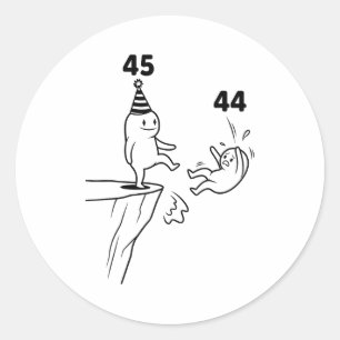 Kids Birthday Humor 45 Year Old 45th Party Born 19 Classic Round Sticker
