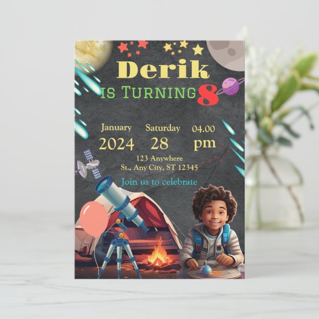 Kids Birthday  Invitation (Standing Front)