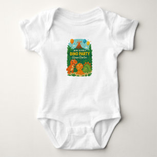 Kids Birthday Invitation – Cute Dinosaur Party Des Baby Bodysuit