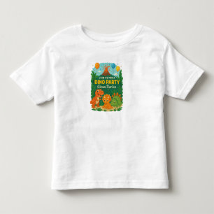 Kids Birthday Invitation – Cute Dinosaur Party Des Toddler T-Shirt