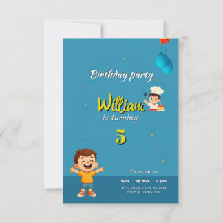 Kids Birthday Invitation | Fun Birthday Party Card