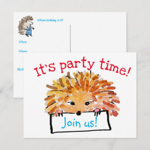 Kids' birthday Invitation Postcard