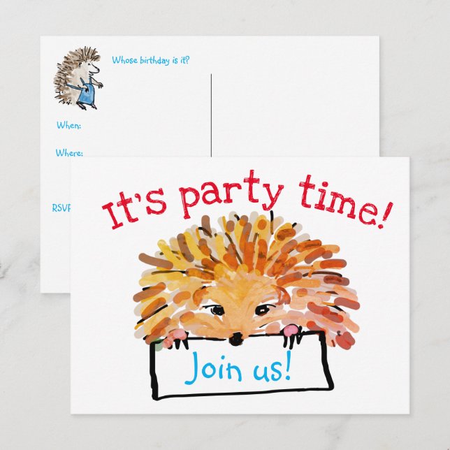 Kids' birthday Invitation Postcard (Front/Back)