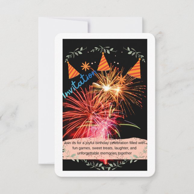 Kids Birthday Invitation Template – Customizable P (Front)