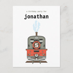 Kids Birthday Invitation - Train