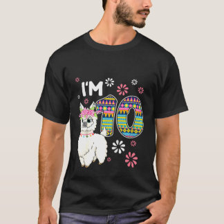 Kids birthday Llama Im 10 year old Girl Theme 10th T-Shirt