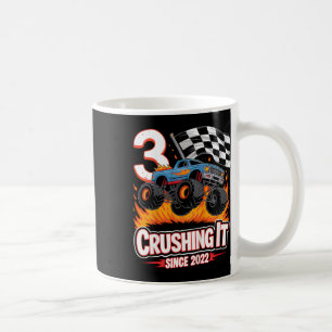 Kids Birthday Monster Truck 3 Year Old Boys 3rd Pa Coffee Mug