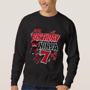 Kids Birthday Ninja 7th B'Day Boy Karate 7th Year Sweatshirt