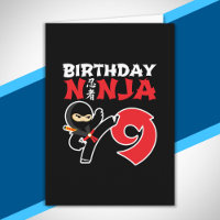 Kids Birthday Ninja - 9 Year Old Party Theme