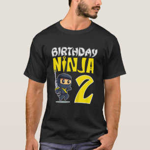 Kids Birthday Ninja For 2 Year Old Little Ninja 2t T-Shirt