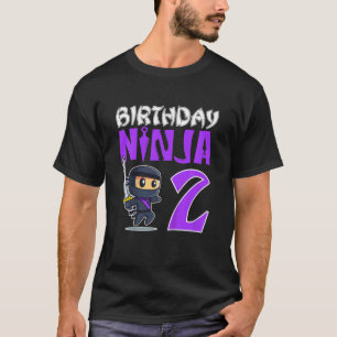 Kids Birthday Ninja For 2 Year Old Little Ninja 2t T-Shirt