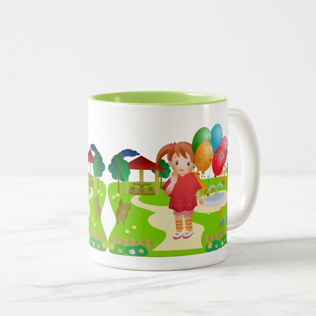  Kids & Birthday Parties Two-Tone Coffee Mug (Front Right)