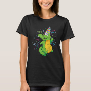 Kids Birthday Party Alligator Reptile Animal Cute T-Shirt