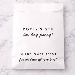 Kids Birthday Party Bee Wildflower Seeds Favour Bags