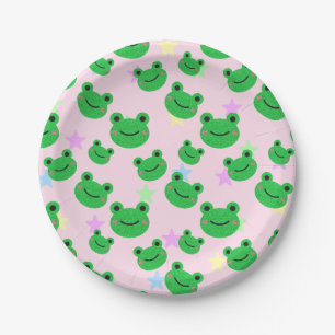 Kids Birthday Party Cute Frog Paper Plate