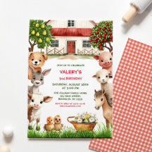 Kids Birthday Party Farm Animals for Girl 