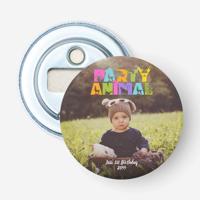 Kids Birthday Party Favour for Adults Party Animal Bottle Opener (Front)
