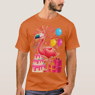 Kids Birthday Party Funny Flamingo T-Shirt