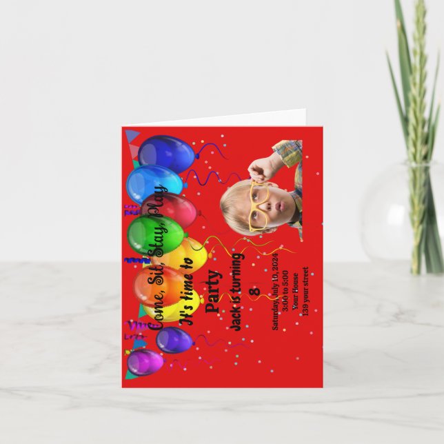 Kids Birthday Party Invitation (Front)