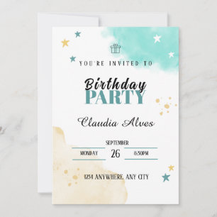 Kids Birthday Party Invitation Card 