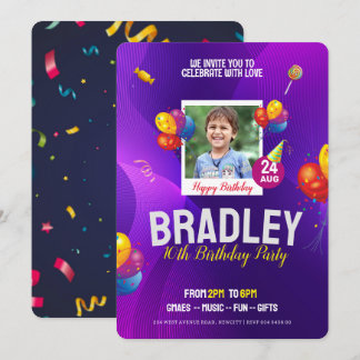 Kids Birthday Party Invitation Flyer Template