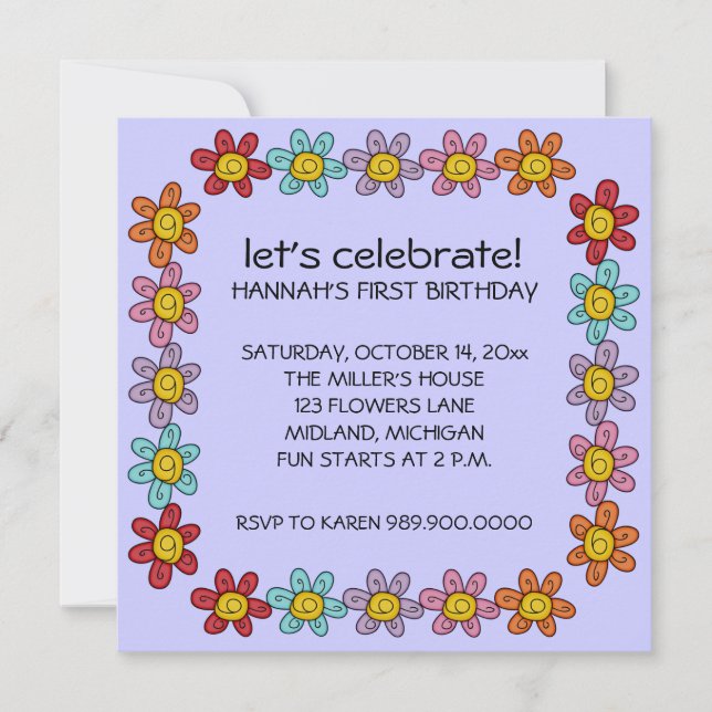 Kids Birthday Party Invitations (Front)