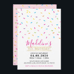 KIDS BIRTHDAY PARTY INVITE cute colourful sprinkle<br><div class="desc">by kat massard >>> kat@simplysweetPAPERIE.com <<< Original illustration by me!!! A super cute, happy sun themed invitation design for your child's BIRTHDAY. Wow your friends and family with this little number ;D Setup as a template it is simple for you to add your own details, or hit the customise button...</div>