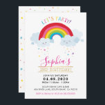 KIDS BIRTHDAY PARTY INVITE kawaii rainbow clouds<br><div class="desc">by kat massard >>> kat@simplysweetPAPERIE.com <<< Original illustration by me!!! A super cute, yet stylish rainbow themed invitation design for your child's BIRTHDAY. Wow your friends and family with this little number ;D Setup as a template it is simple for you to add your own details, or hit the customise...</div>