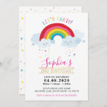 KIDS BIRTHDAY PARTY INVITE kawaii rainbow clouds<br><div class="desc">by kat massard >>> kat@simplysweetPAPERIE.com <<< Original illustration by me!!! A super cute, yet stylish rainbow themed invitation design for your child's BIRTHDAY. Wow your friends and family with this little number ;D Setup as a template it is simple for you to add your own details, or hit the customise...</div>
