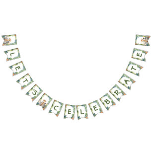 Kids Birthday Party Jungle Safari Animals for Boy Bunting