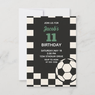 Kids Birthday Party - Soccer Boys Birthday Invite