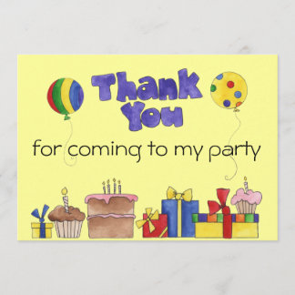 Kids Birthday Party Thank You cards Personalised I