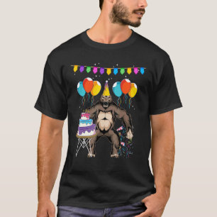 Kids Birthday Party Zoo Animal Ape Monkey Gorilla T-Shirt