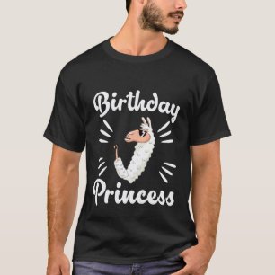 Kids Birthday Princess Party Animal Cool Cute Llam T-Shirt