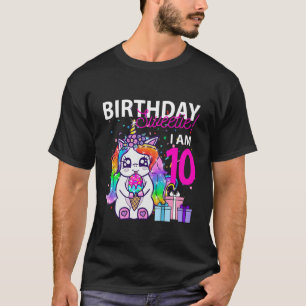 Kids Birthday Sweetie (10Th Birthday Unicorn Theme T-Shirt