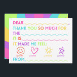 Kids Birthday Thank You Cards | Fill In The Blank<br><div class="desc">Make birthday thank-you notes easy for kids with this fun fill-in-the-blank design. Make post-birthday thank-you notes quick and stress-free! These Kids Birthday Fill-In-The-Blank Thank You Cards help children easily thank friends and family for gifts with simple prompts and playful feelings icons. Designed for young writers, kids can fill in what...</div>