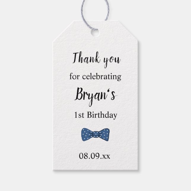 Kids Birthday Thank You Favour Tags (Front)
