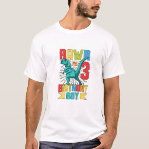 Kids Birthday Trex Dinosaur 3Rd Birthday Boy 3Rd B T-Shirt