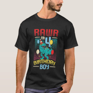 Kids Birthday Trex Dinosaur 4th Birthday Boy 4th B T-Shirt